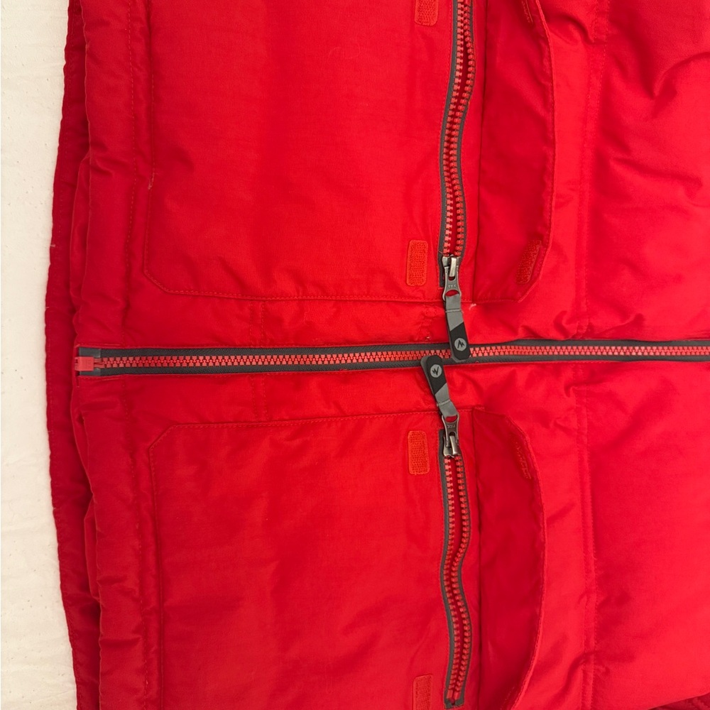 Marmot Red and Dark Gray Puffer Jacket - Picture 3 of 8